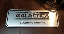 Battlestar Galactica colonial sidearm data plate