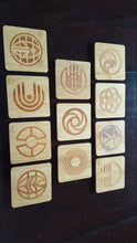 set of 11 epcot themed bamboo coasters