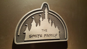 customizeable Disney inspired castle plaque