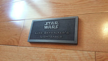 Luke Skywalker's Blaster name plate