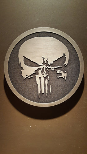 The Punisher inspired skull plaque