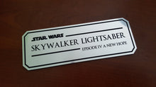 Skywalker lightsaber episode IV data plate
