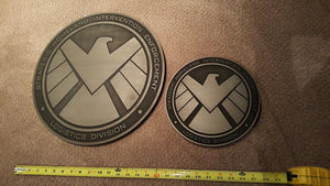 large sized Marvels Agents of SHIELD comic inspired plaque Strategic Homeland Intervention Enforcement Logistics Division