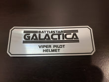 Battlestar Galactica Viper Pilot helmet data plate