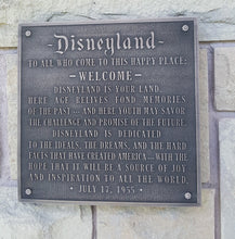 Disneyland welcome plaque replica bronze finish