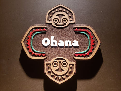 Disney polynesian resort Ohana Tiki replica sign