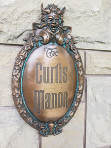 Customizeable Disney Prop Haunted Mansion Attraction Plaque large scale