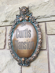 Customizeable Disney Prop Haunted Mansion Attraction Plaque large scale