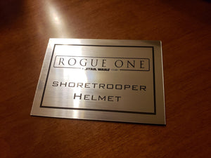 Shore Trooper helmet data plate