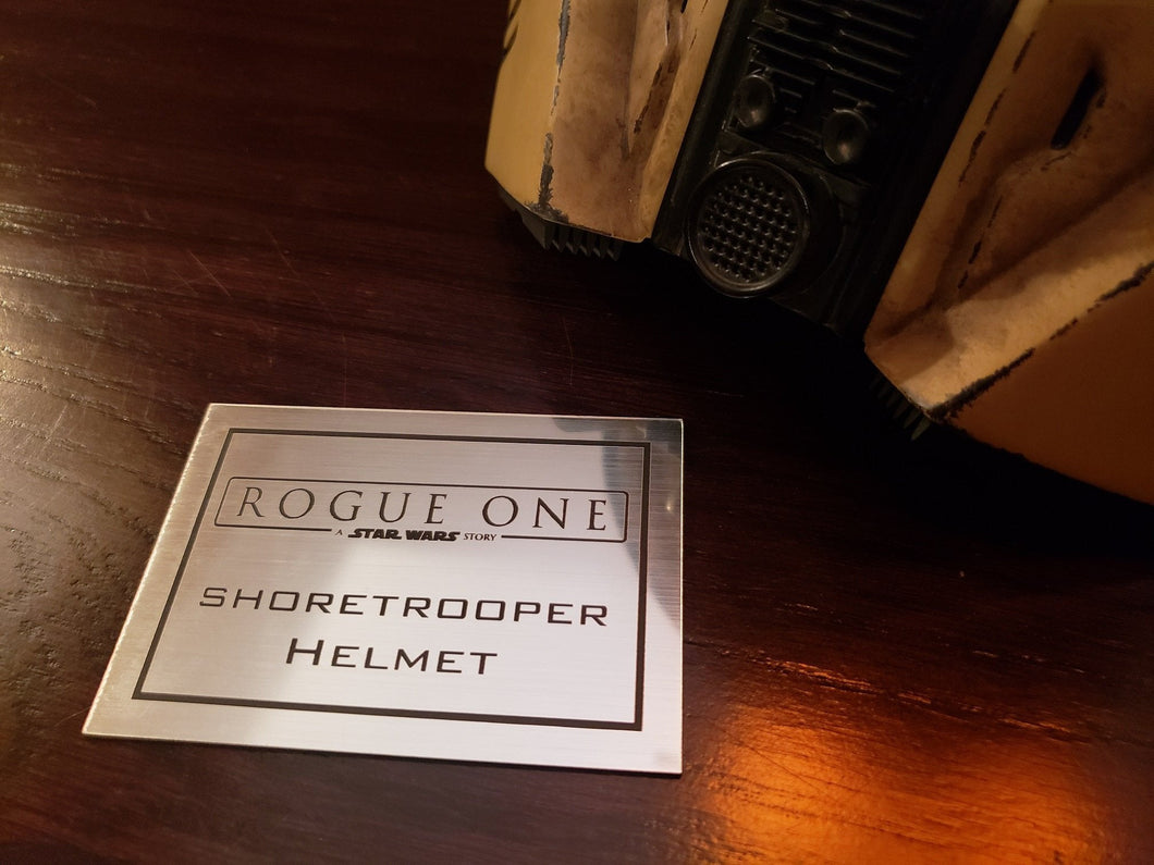 Shore Trooper helmet data plate