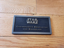 star wars Chewbacca's bowcaster and bandolier name plate