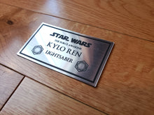 Star Wars Kylo Ren data plate