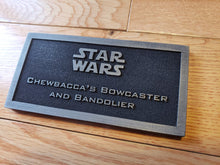 star wars Chewbacca's bowcaster and bandolier name plate