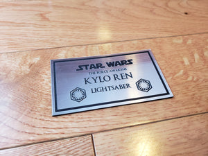 Star Wars Kylo Ren data plate