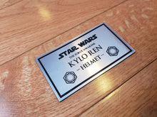 Star Wars Kylo Ren data plate