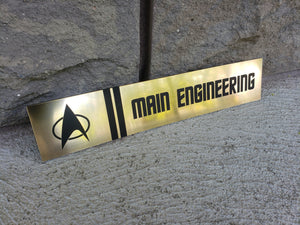 Star Trek USS enterprise 10 forward door label