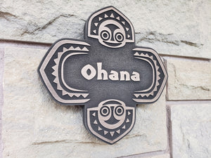 Disney polynesian resort Ohana Tiki replica sign bronze finish