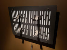black finish double Lightsaber wallmount Display stand with LED lights