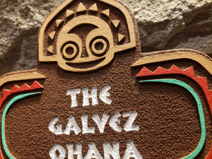 Personalized Polynesian Resort Inspired Replica plaque