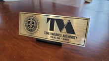TVA Time Variance Authority desk plate Loki