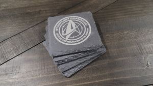 set of 4 star trek starfleet command coasters