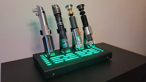 star wars 4 Lightsaber vertical Display stand with LED lights black cover