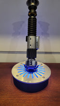 single vertical lightsaber display stand with stainless cover