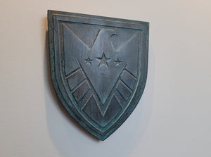 aged finish Agents of SHIELD "REAL SHIELD" inspired plaque Strategic Homeland Intervention Enforcement Logistics Division