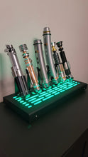 star wars 6 Lightsaber vertical Display stand with LED lights black cover