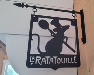Metal La Ratatouille sign