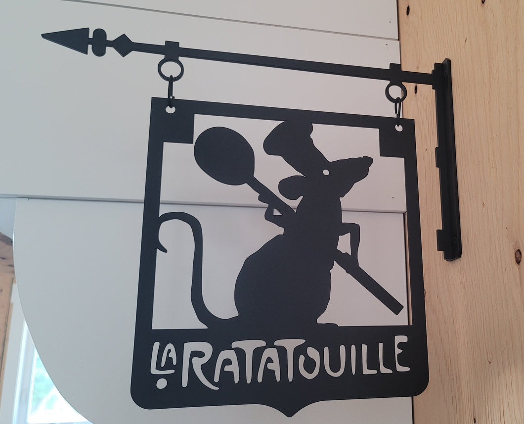 Metal La Ratatouille sign