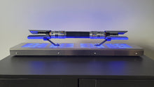 long lightsaber stand with LED lights stainless finish cover