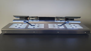 long lightsaber stand with LED lights stainless finish cover