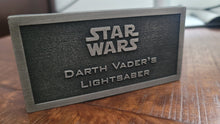 Darth Vader's lightsaber name plate