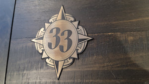 Club 33 plastic sign ornament