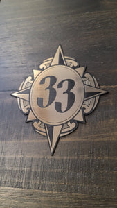 Club 33 plastic sign ornament