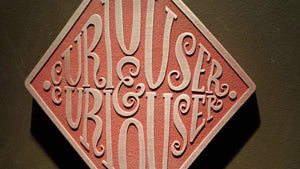Alice in Wonderland themed wall plaque curiouser and curiouser