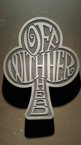 Alice in Wonderland themed wall plaque - off with her head