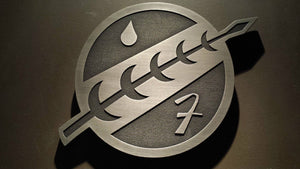 star wars Mandalorian insignia plaque sign Boba Fett