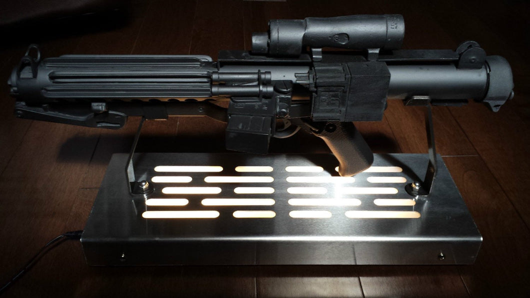 Star Wars Stormtrooper E-11 Blaster Display stand with LED lights
