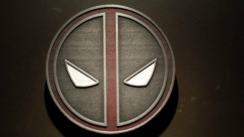 Marvels Deadpool comic inspired plaque