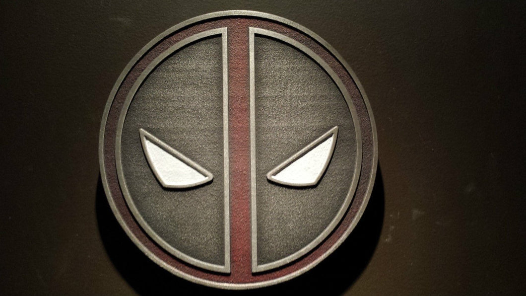 Marvels Deadpool comic inspired plaque