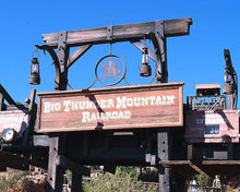 Disney Big THUNDER MOUNTAIN RAILROAD Prop Sign replica