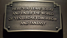 Disneyland entranceway plaque