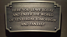 Disneyland entranceway plaque